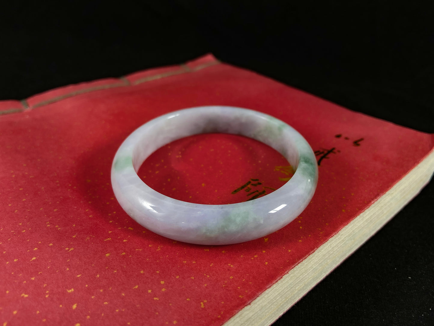 Apple Green Mist ·Jadeite Jade Peace Bangle (56mm)