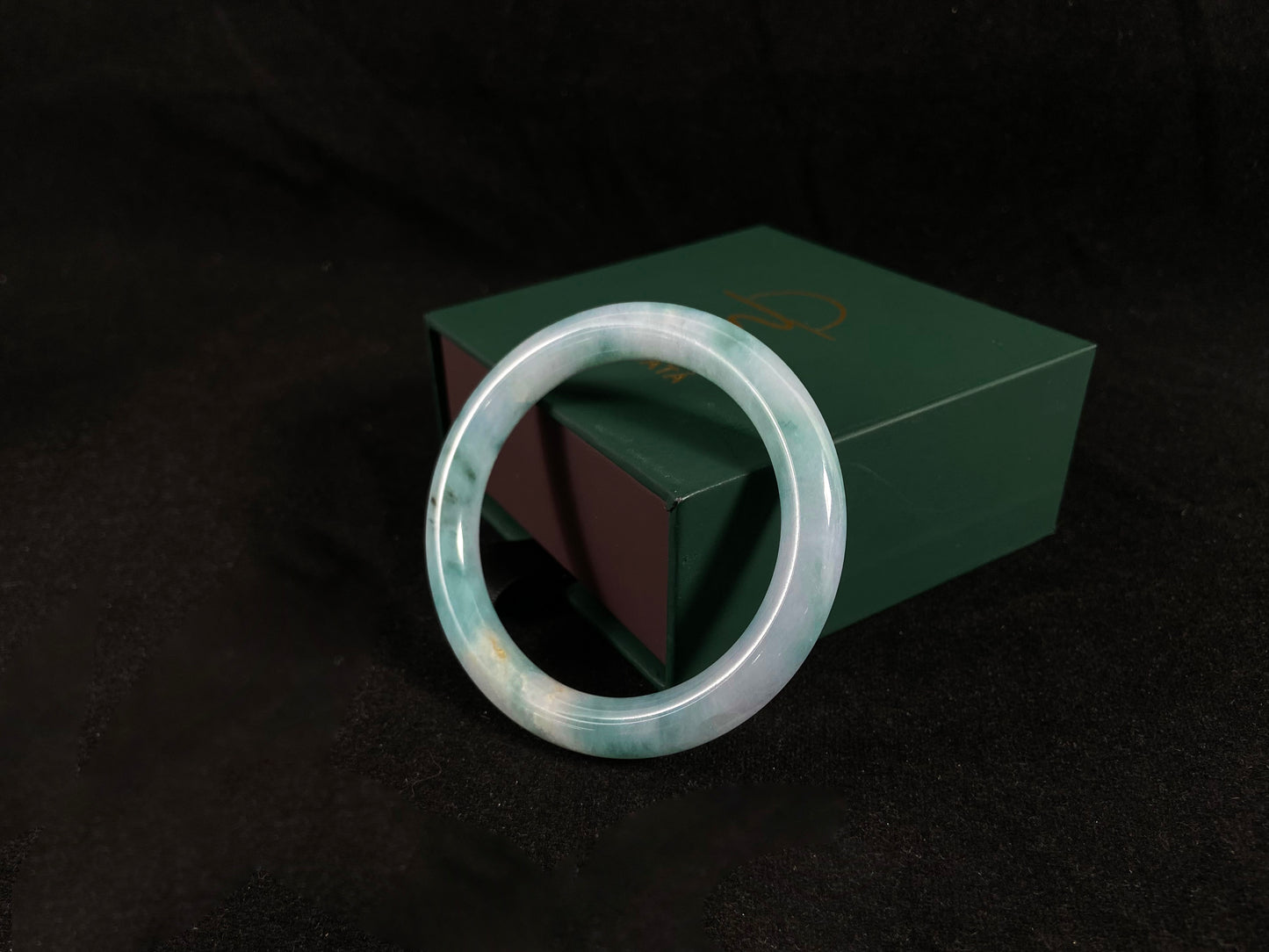 Wealth Luck  Unique Design Statement · Burmese Jadeite Bangle(54.8mm)