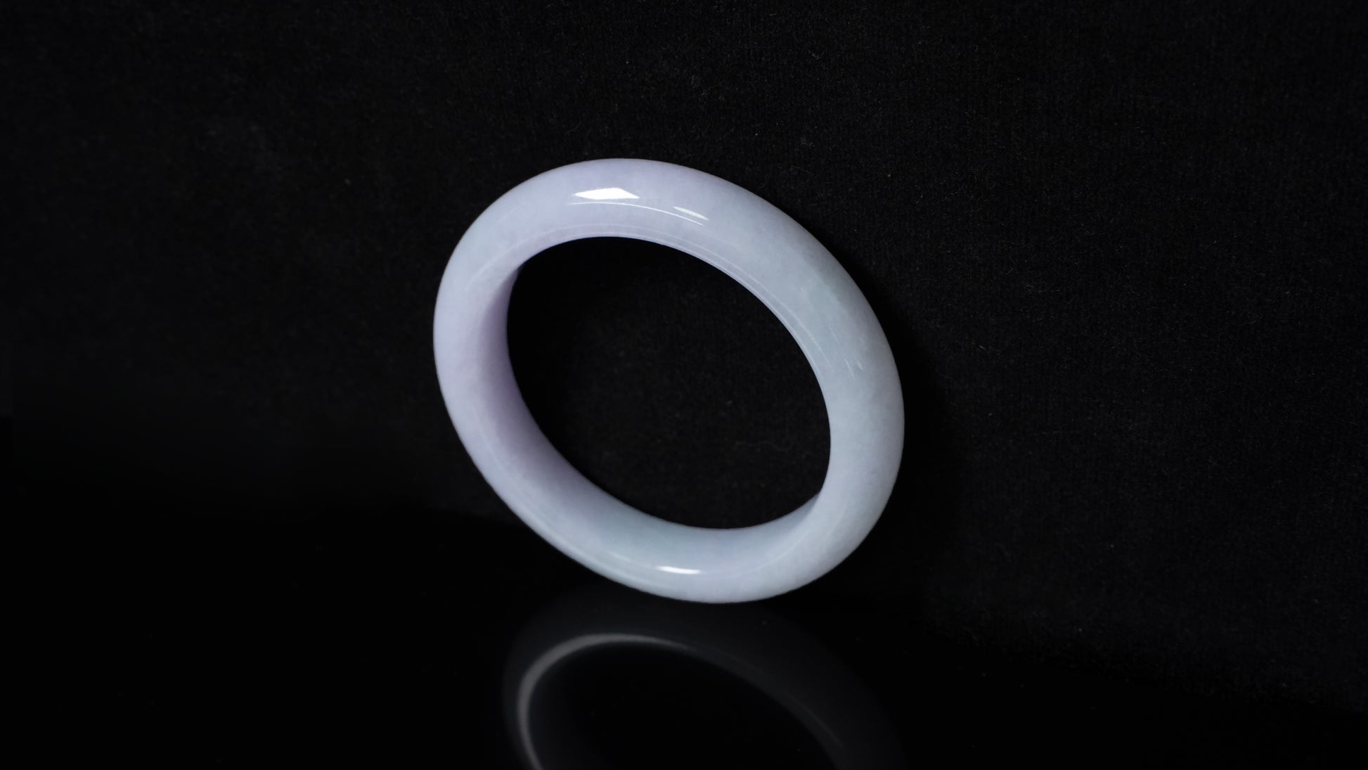 A soft lavender white bangle.