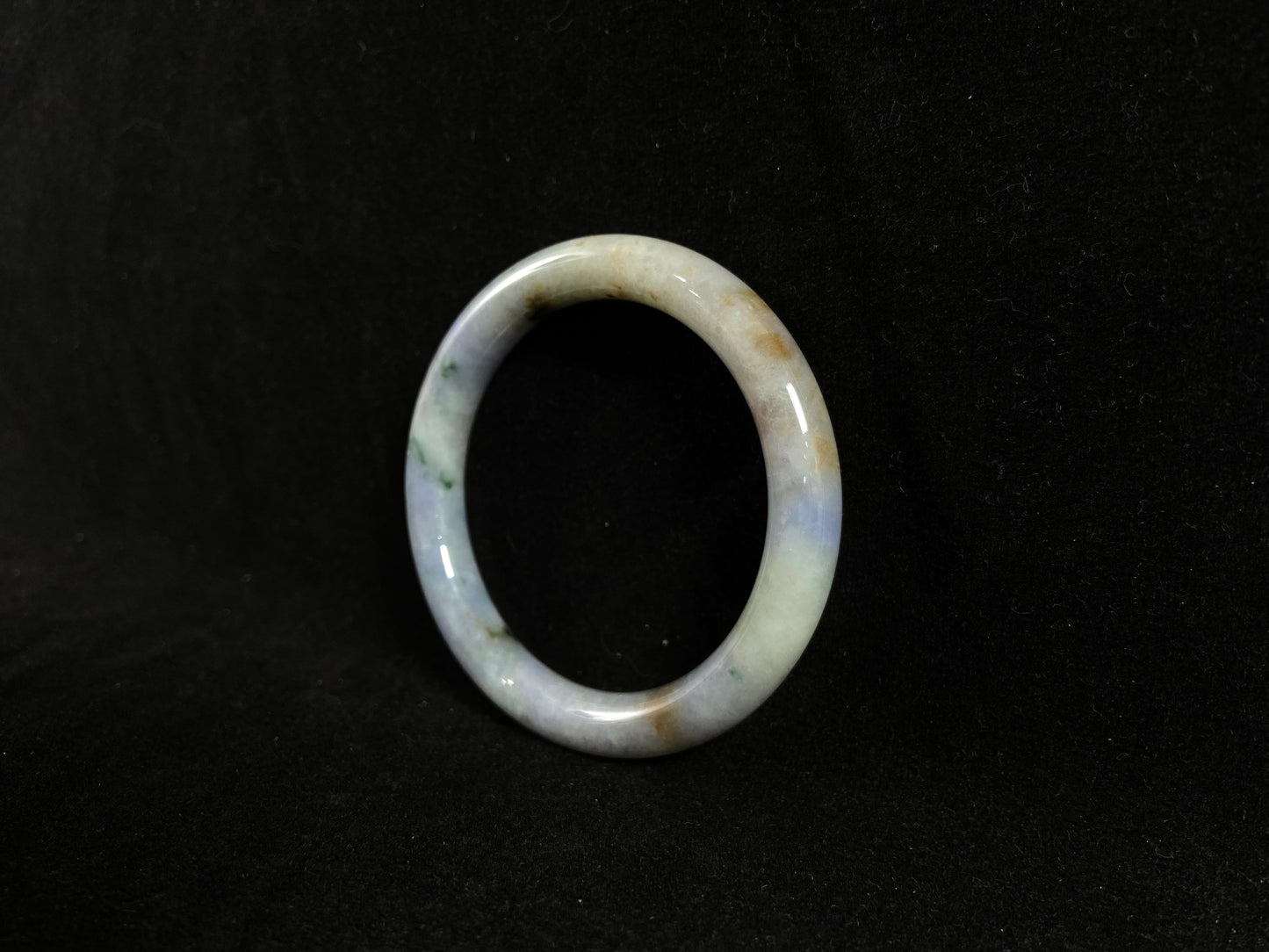 Natural gradient multicolor Burmese jadeite with artistic landscape pattern