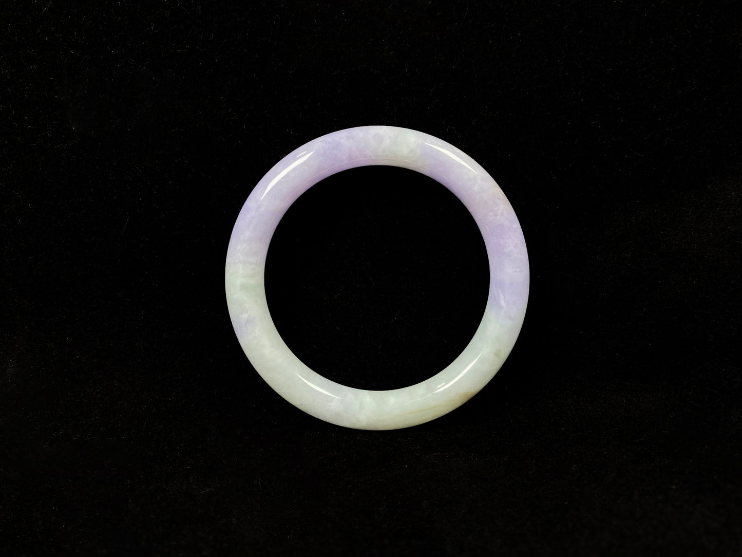 Half green half purple jadeite Bangle