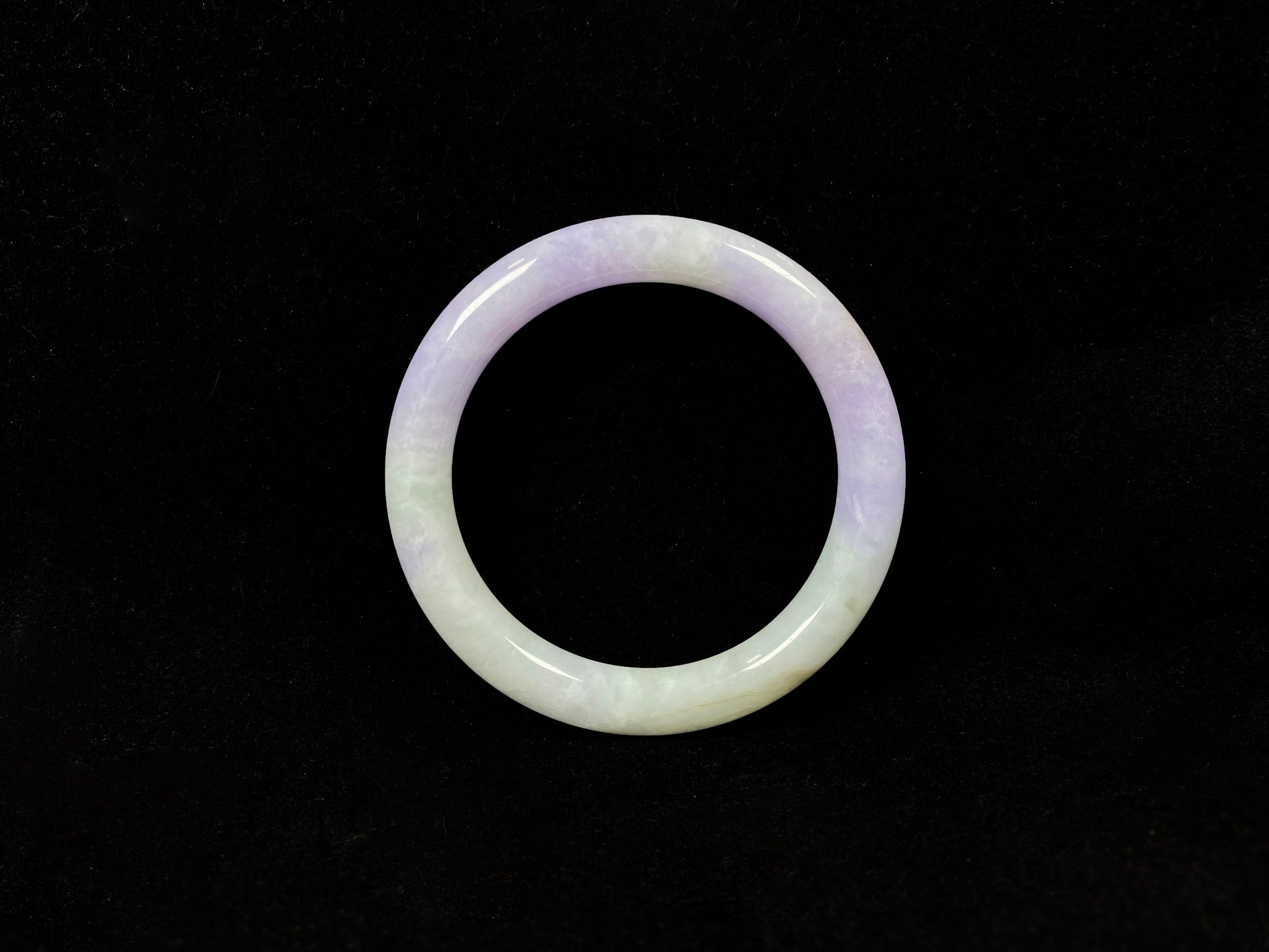Half green half purple jadeite Bangle