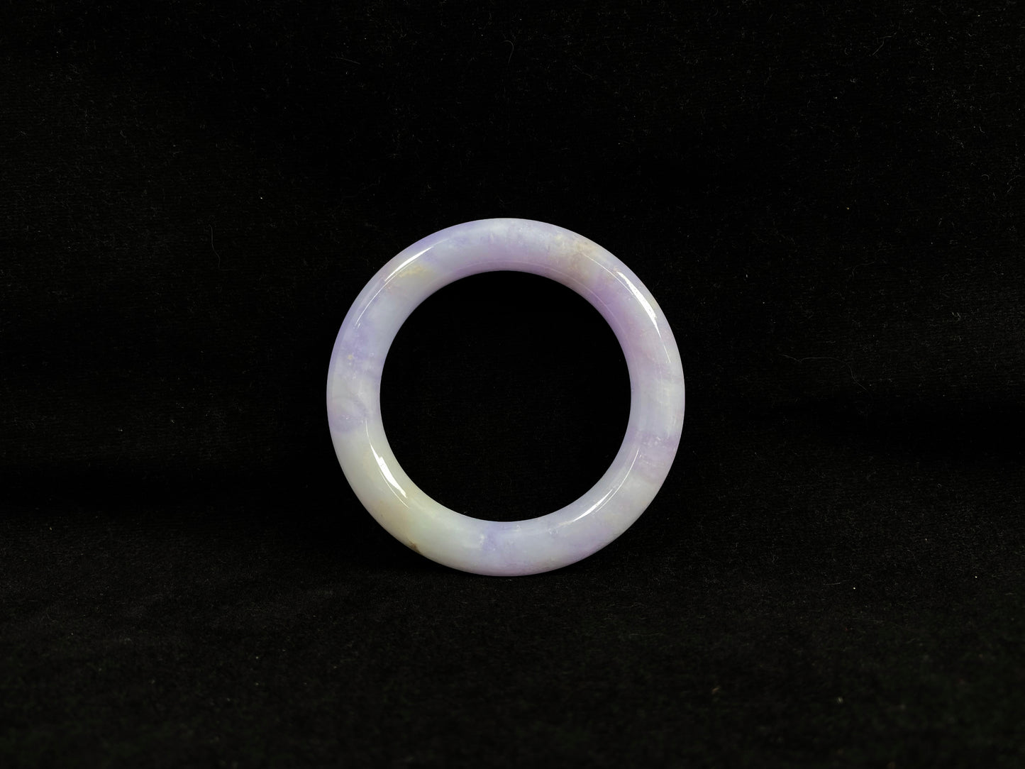Resplendent Lilac Gold Veined· Nature Burmese Jadeite Bangle (55mm)