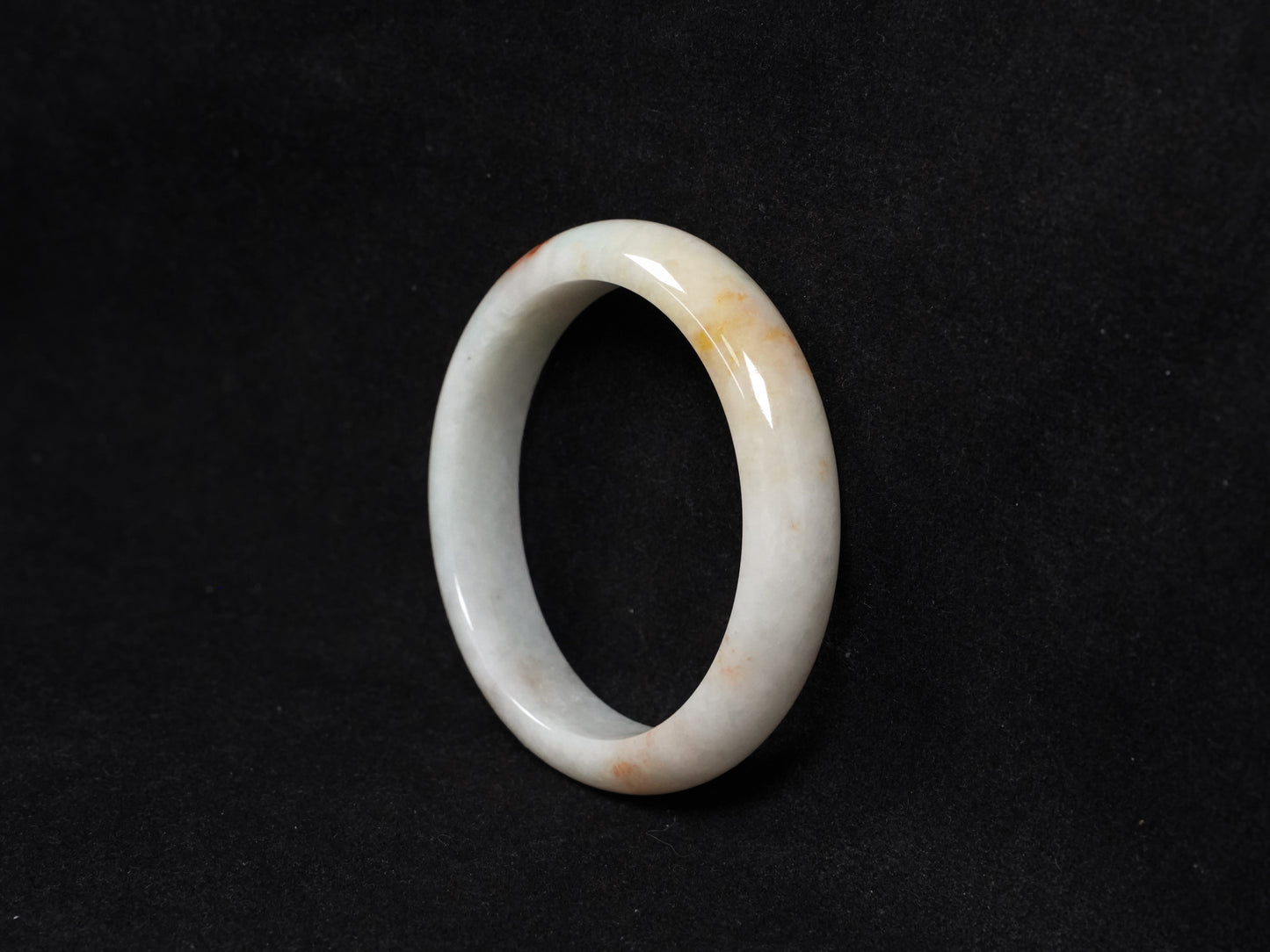 Tri-color jadeite bangle.