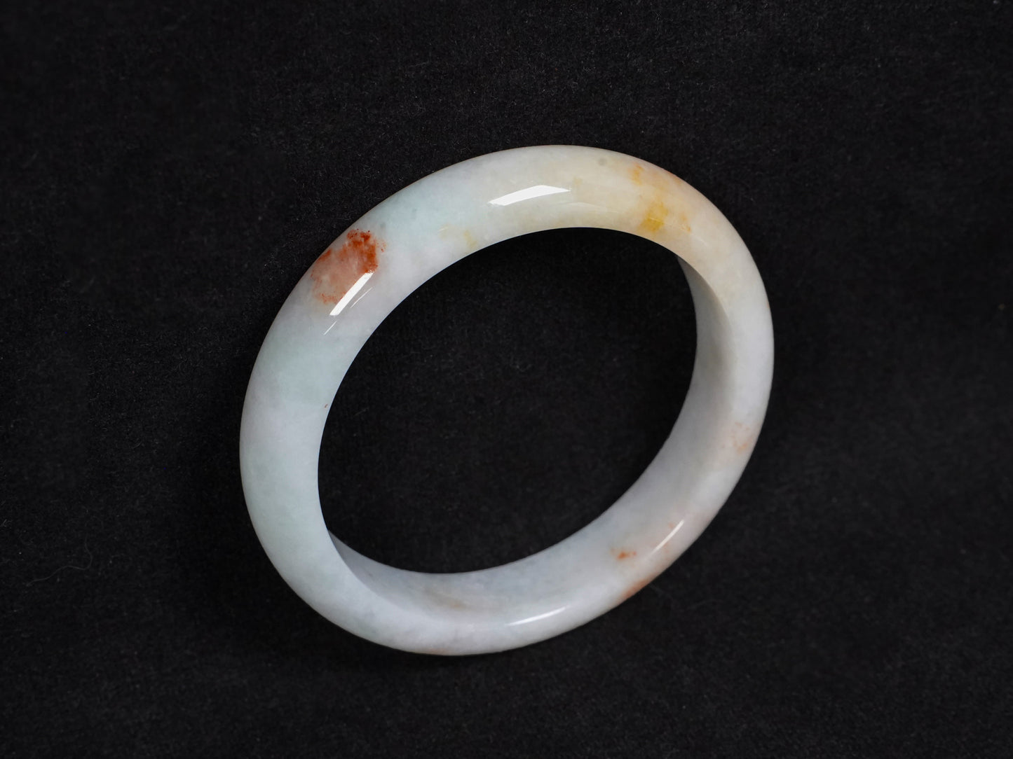 Tri-color jadeite bangle.