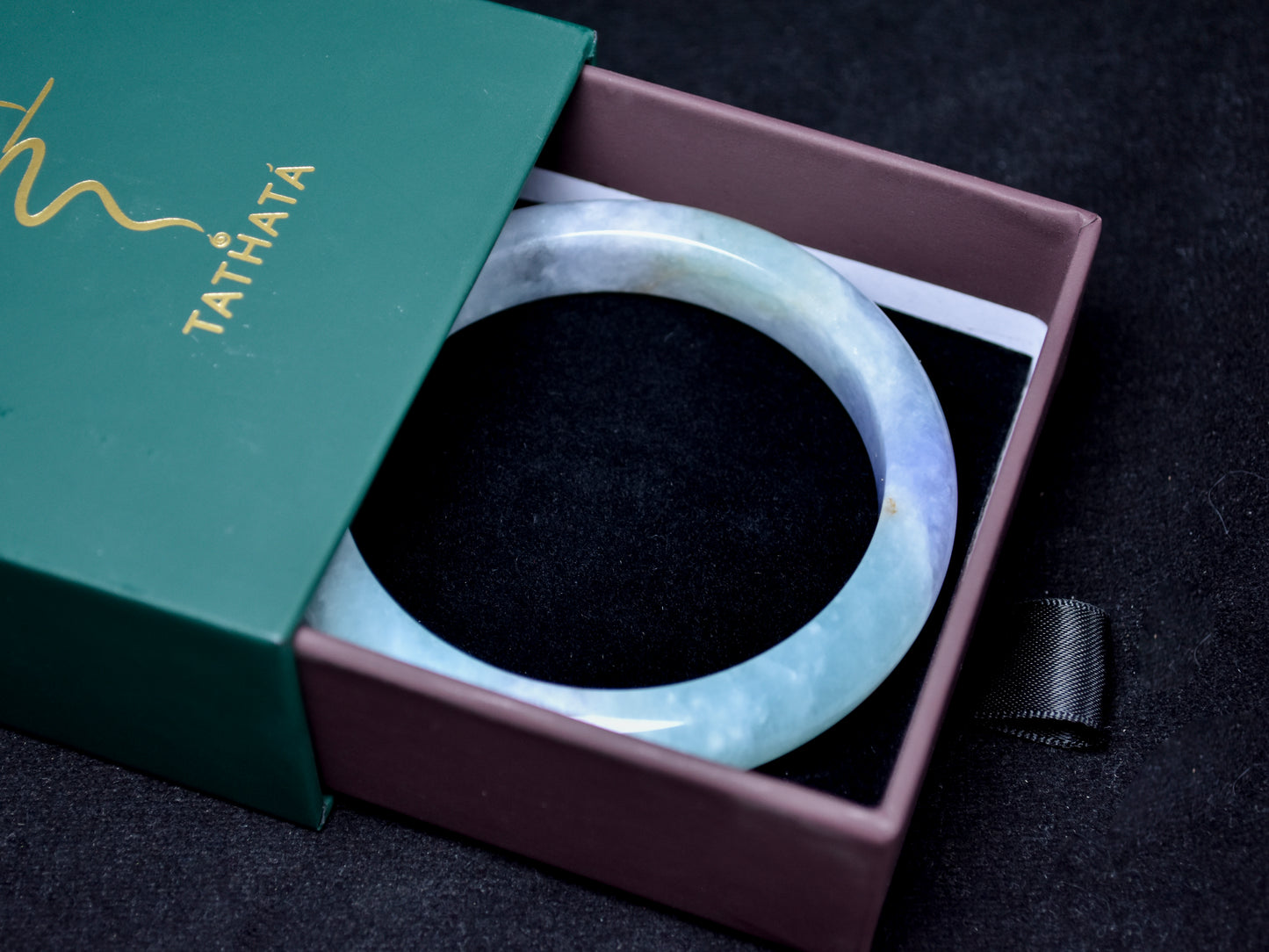Spring Bloom · Lavender & Green Jadeite Bangle