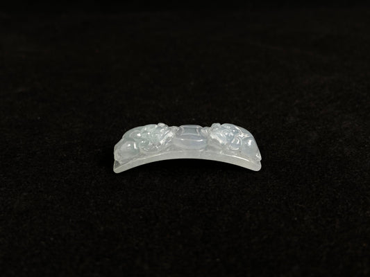 Icy Guardian Wealth Plate · Natural Burmese Loose Jadeite