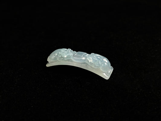 Icy Guardian Wealth Plate · Natural Burmese Loose Jadeite