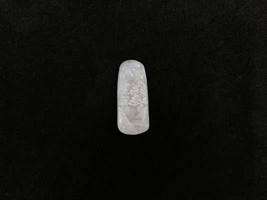 A icy white jadeite landscape plaque.