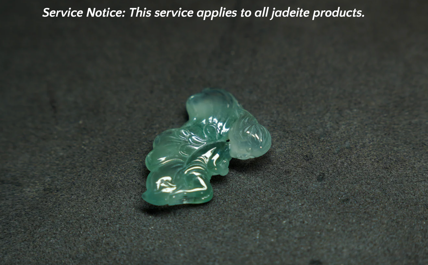 Green jadeite carving butterfly girl as transformation 