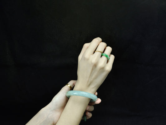 Spring Light · Celadon Green Jadeite Bangle