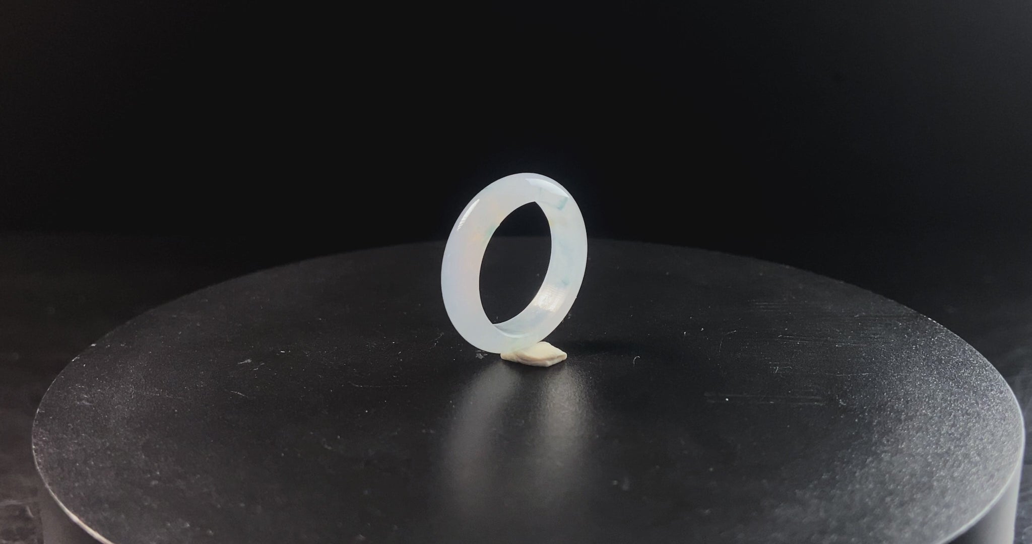 Ethereal Icy Floating‑Green · Nature Burmese Jadeite Ring