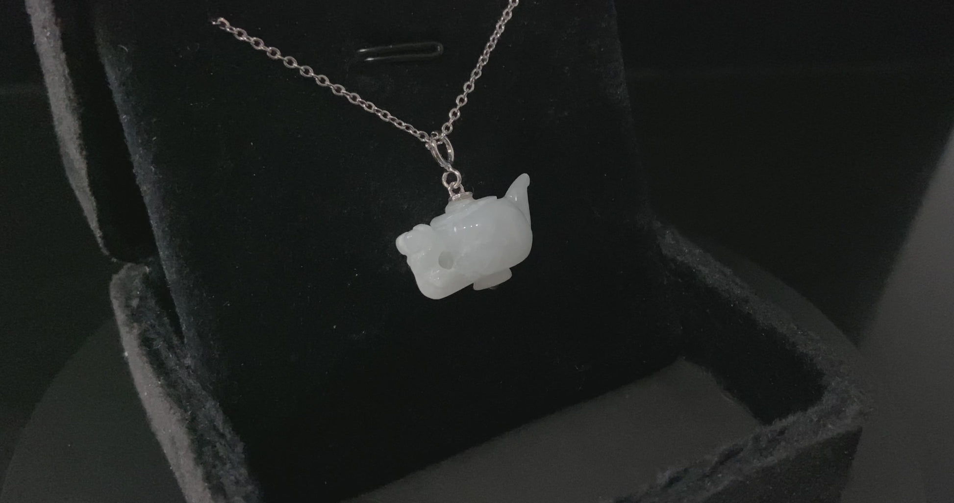 Dreamy White Peace Teapot · Nature Burmese Jadeite Pendant