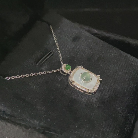 Pale Green Sky Water · Nature Burmese Jadeite Pendant