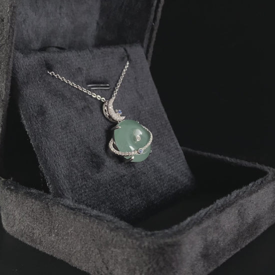 Mint Green Planet · Nature Burmese Jadeite Pendant