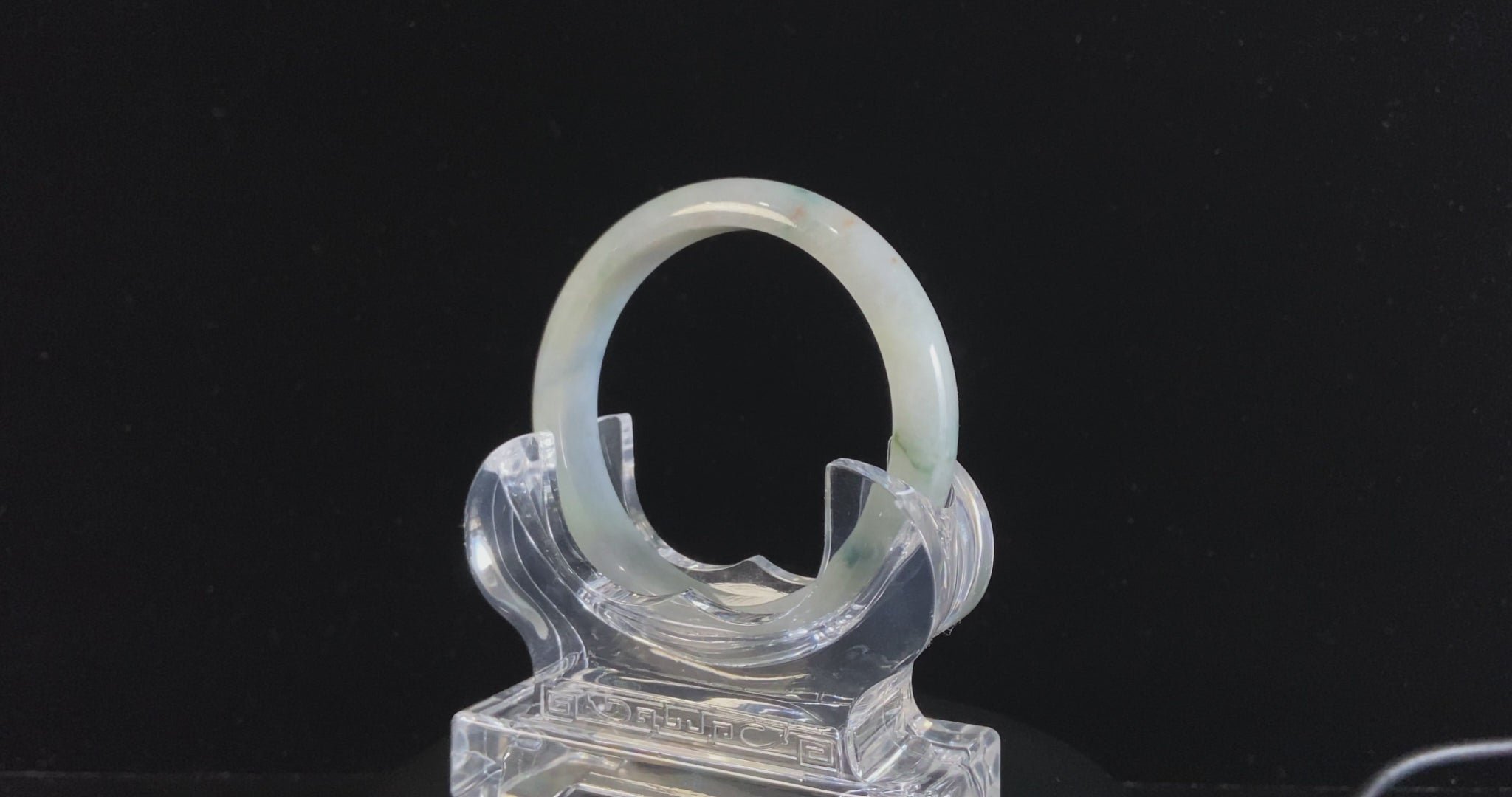 Misty Milky Multi‑Fleck · Nature Burmese Jadeite Peace Bangle
