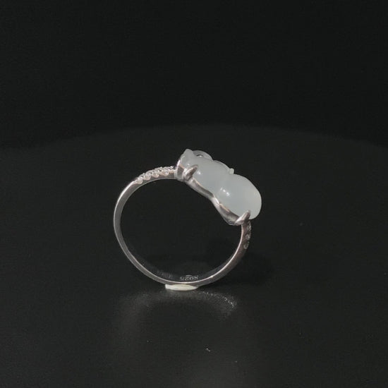 Icy-Type Gourd · Nature Burmese Jadeite Ring