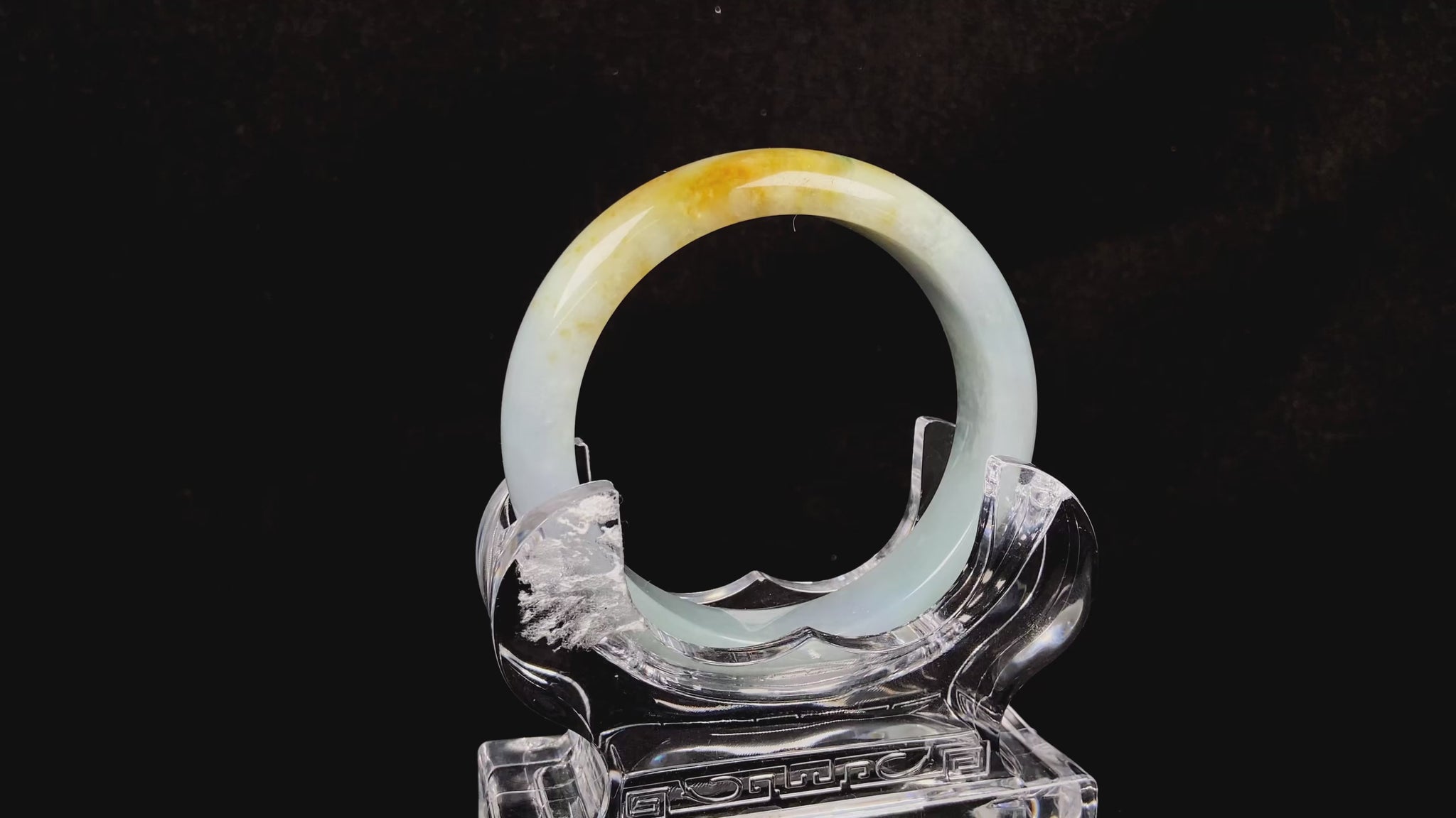 A dawn glow golden hue jadeite Bangle