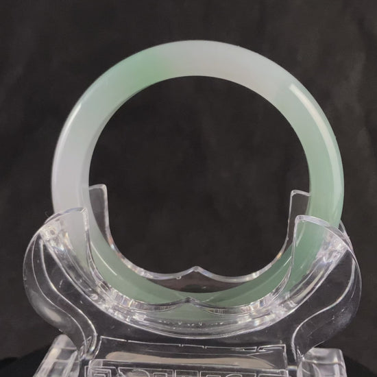 A mint gradient veil jadeite bangle.