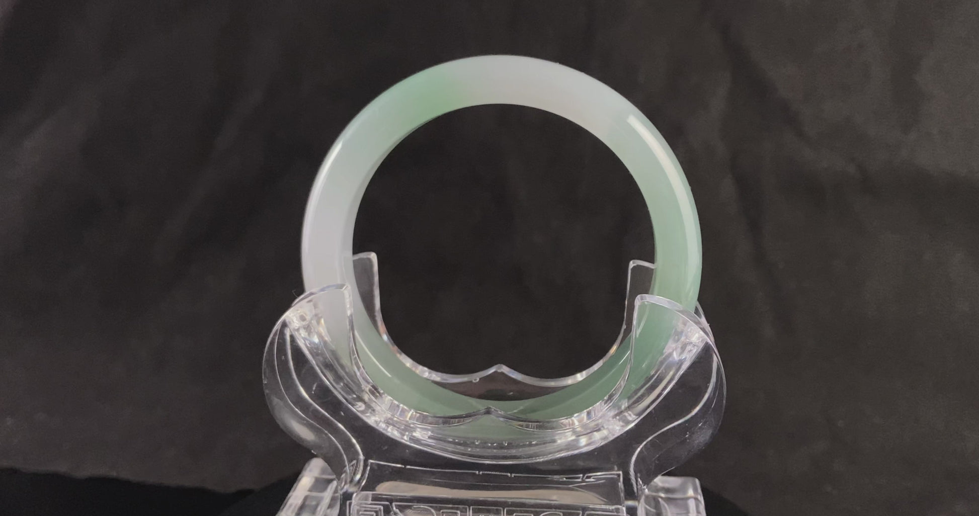 A mint gradient veil jadeite bangle.