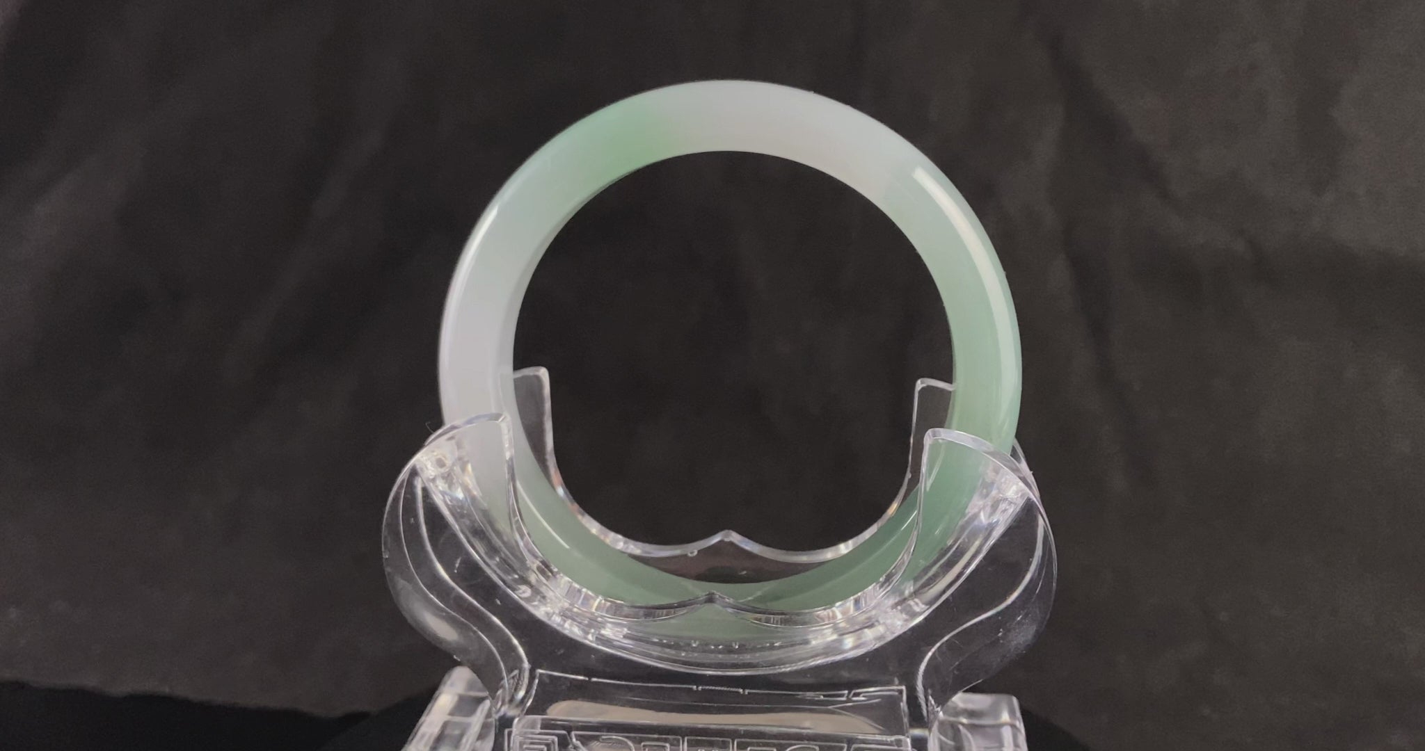 A mint gradient veil jadeite bangle.
