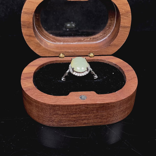 A cool aqua icy purity jadeite ring.