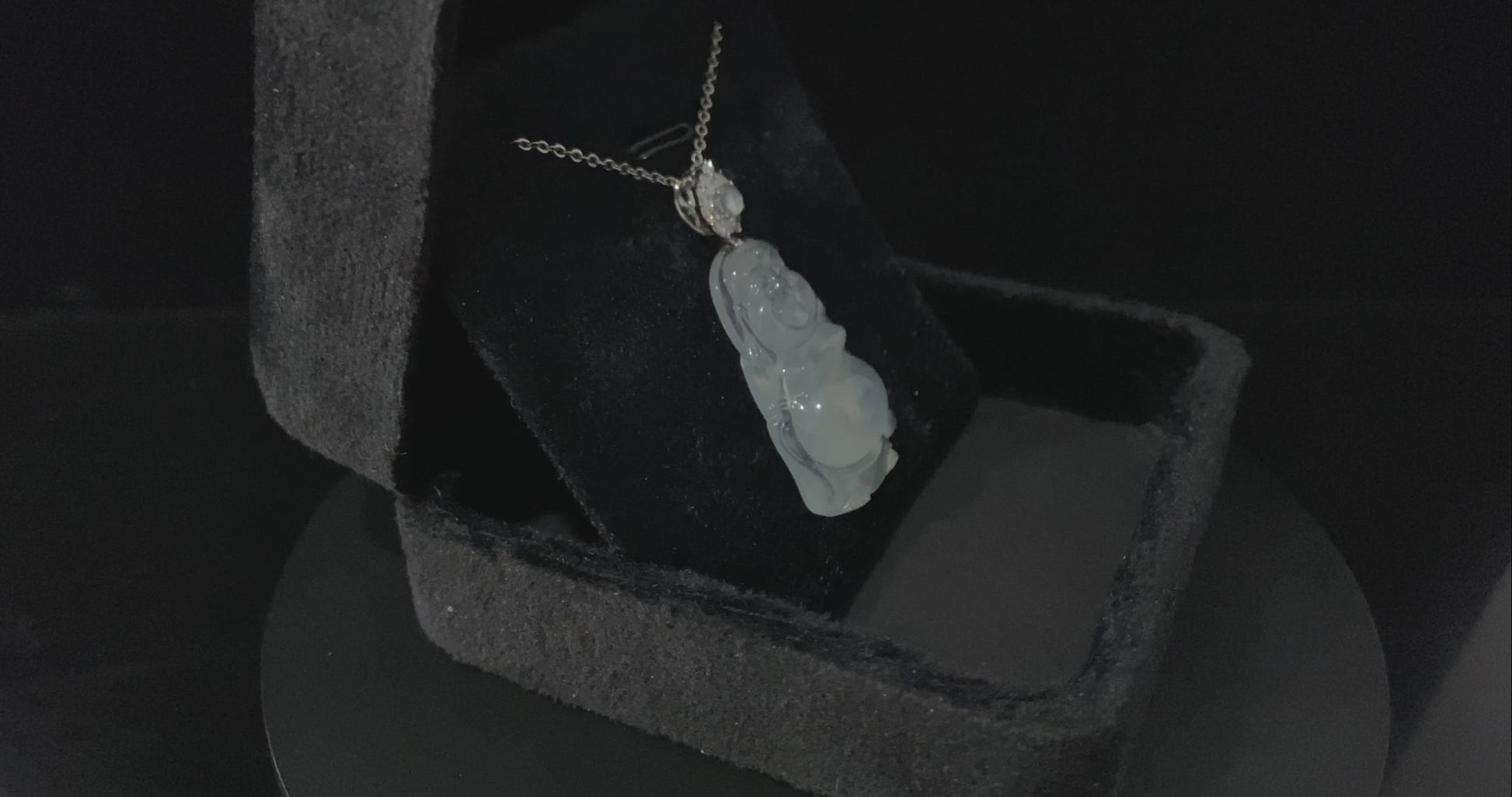 High-Icy Maitreya Buddha · Nature Burmese Jadeite Pendant