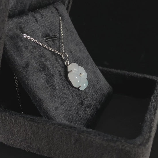 Milky White Soft Green · Nature Guatemalan Jadeite Pendant