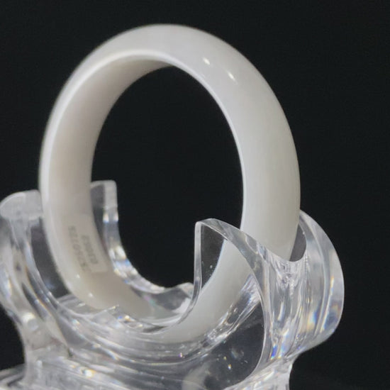 A ivory mist veil jadeite bangle.