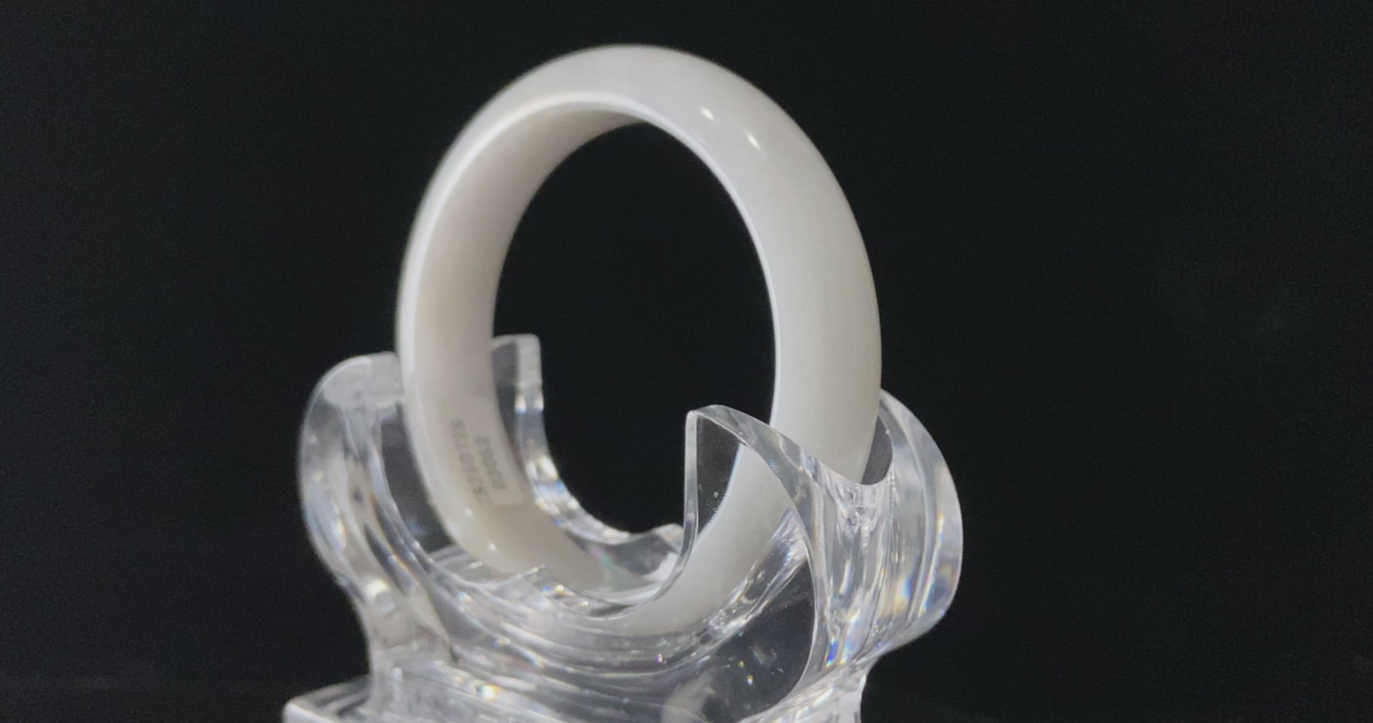 A ivory mist veil jadeite bangle.