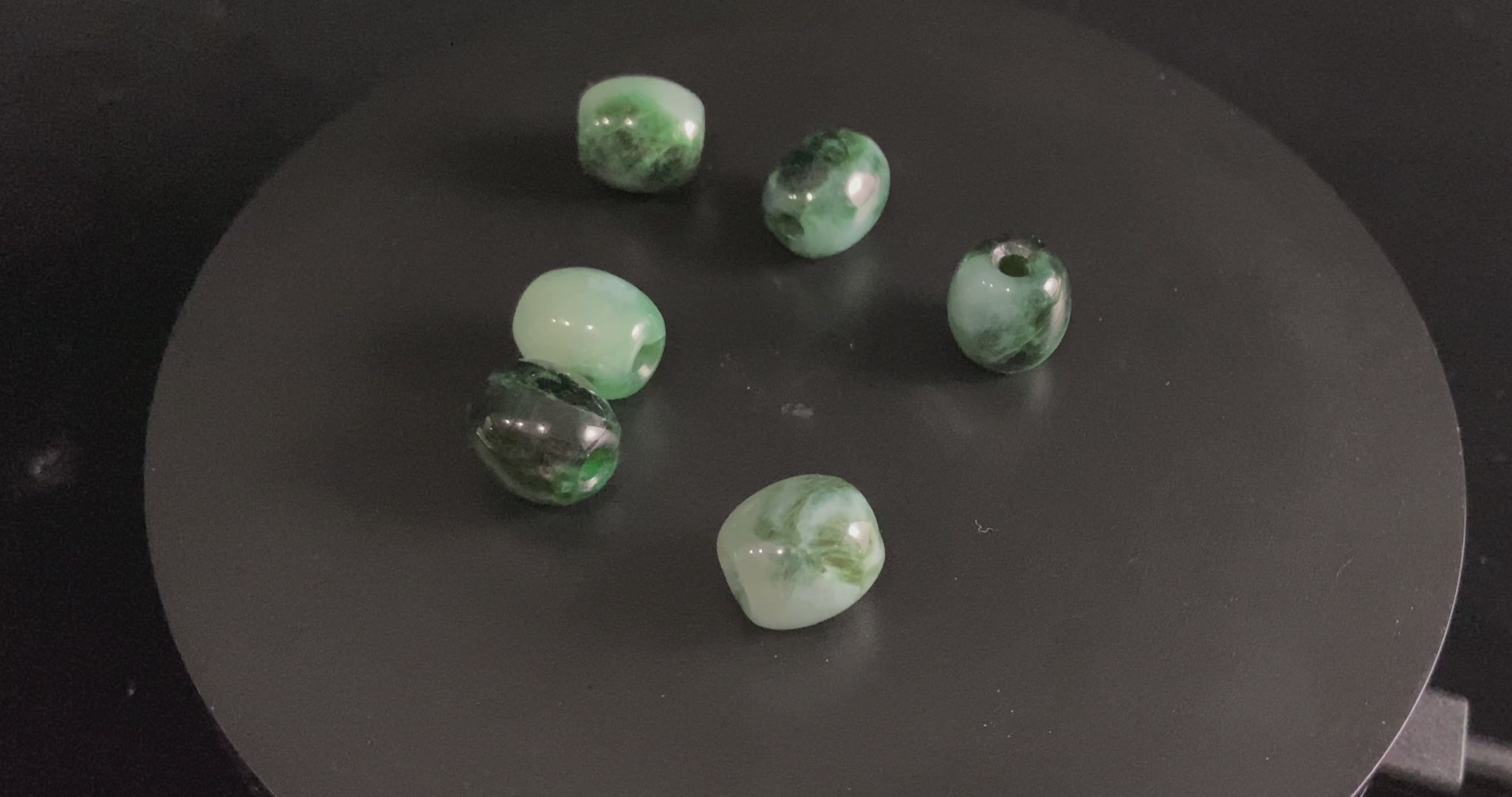 A forest dew lucky barrel loose jadeite.