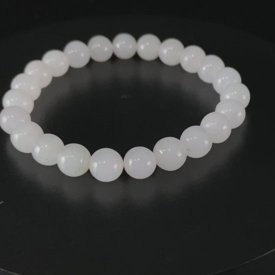 Milky Frost Mist Luminance · Nature Burmese Jadeite Bracelet