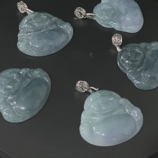 A blue buddha bless loose jadeite.