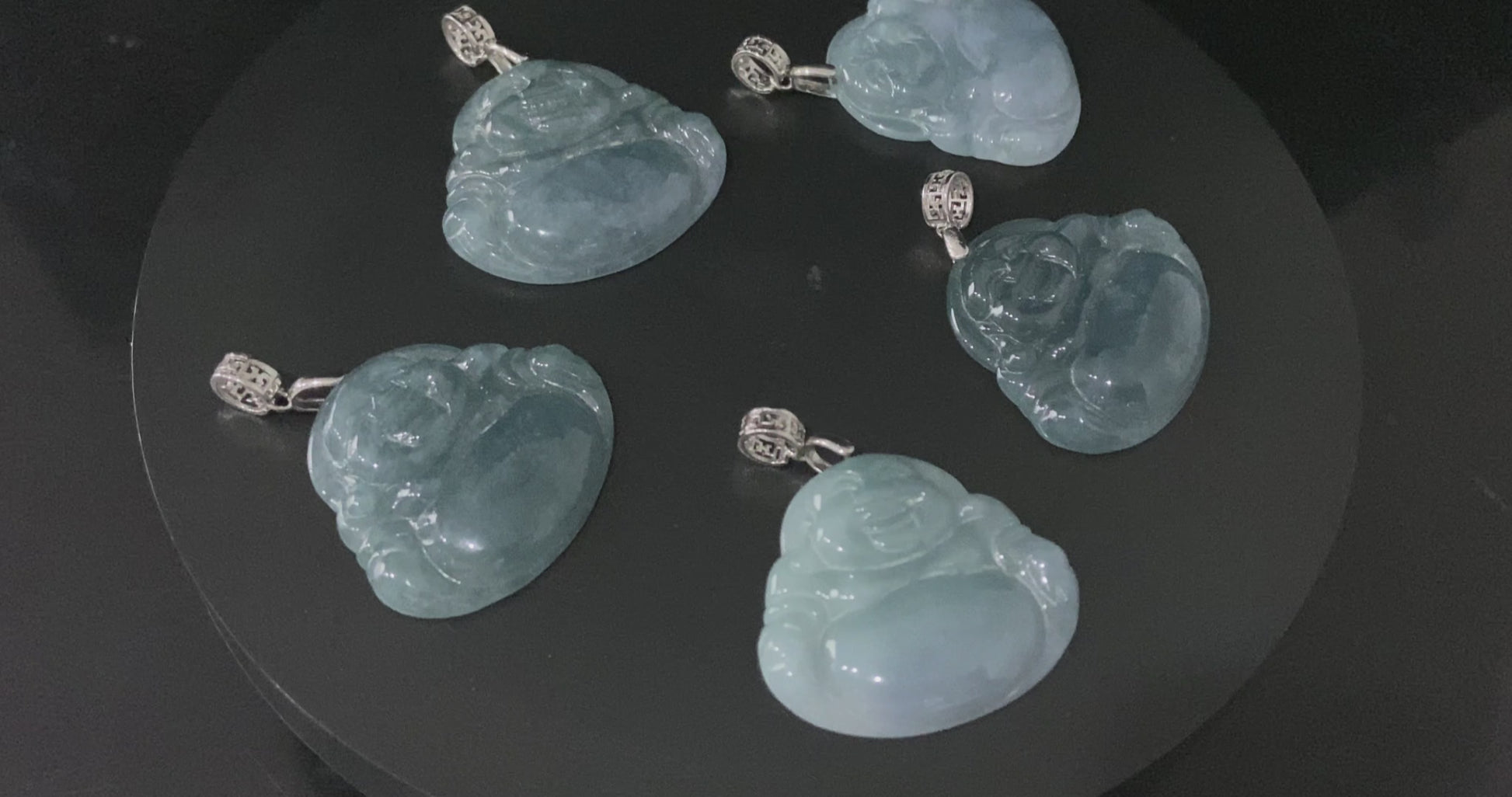 A blue buddha bless loose jadeite.