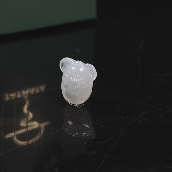 A ethereal white adorable mouse loose jadeite.