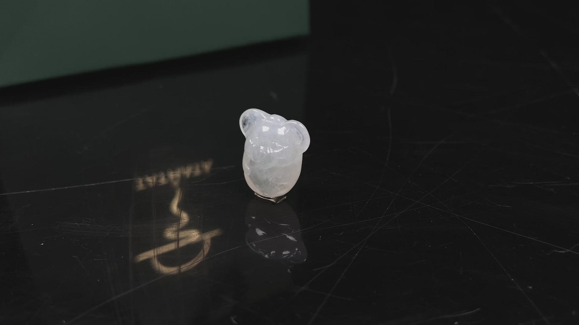 A ethereal white adorable mouse loose jadeite.