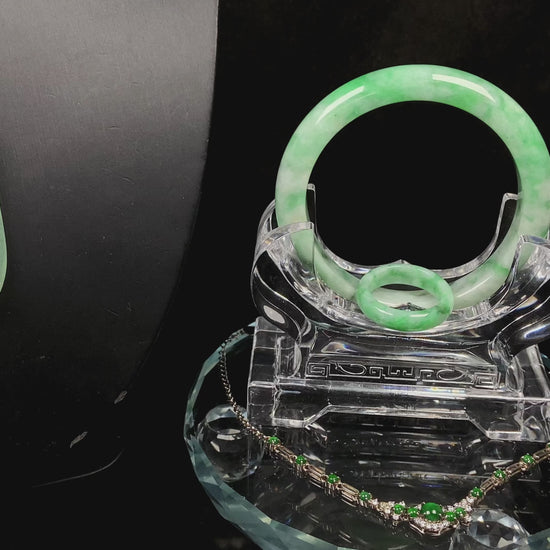 A set of fresh green soft yones jadeite.