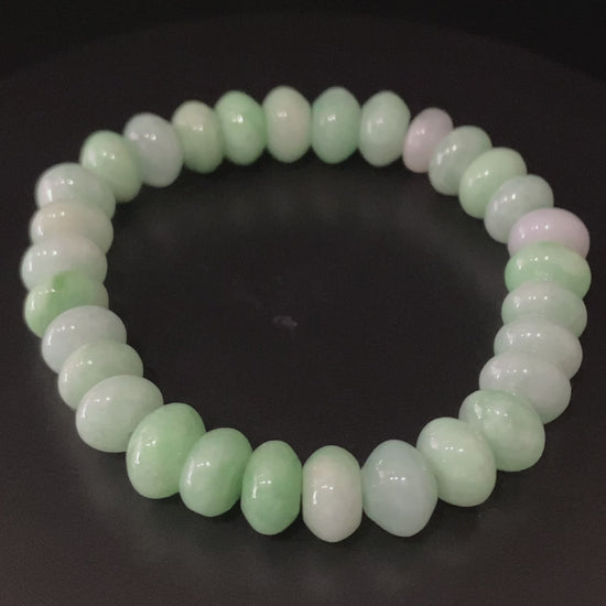 Tender Apple Green · Nature Burmese Jadeite Beads Bracelet