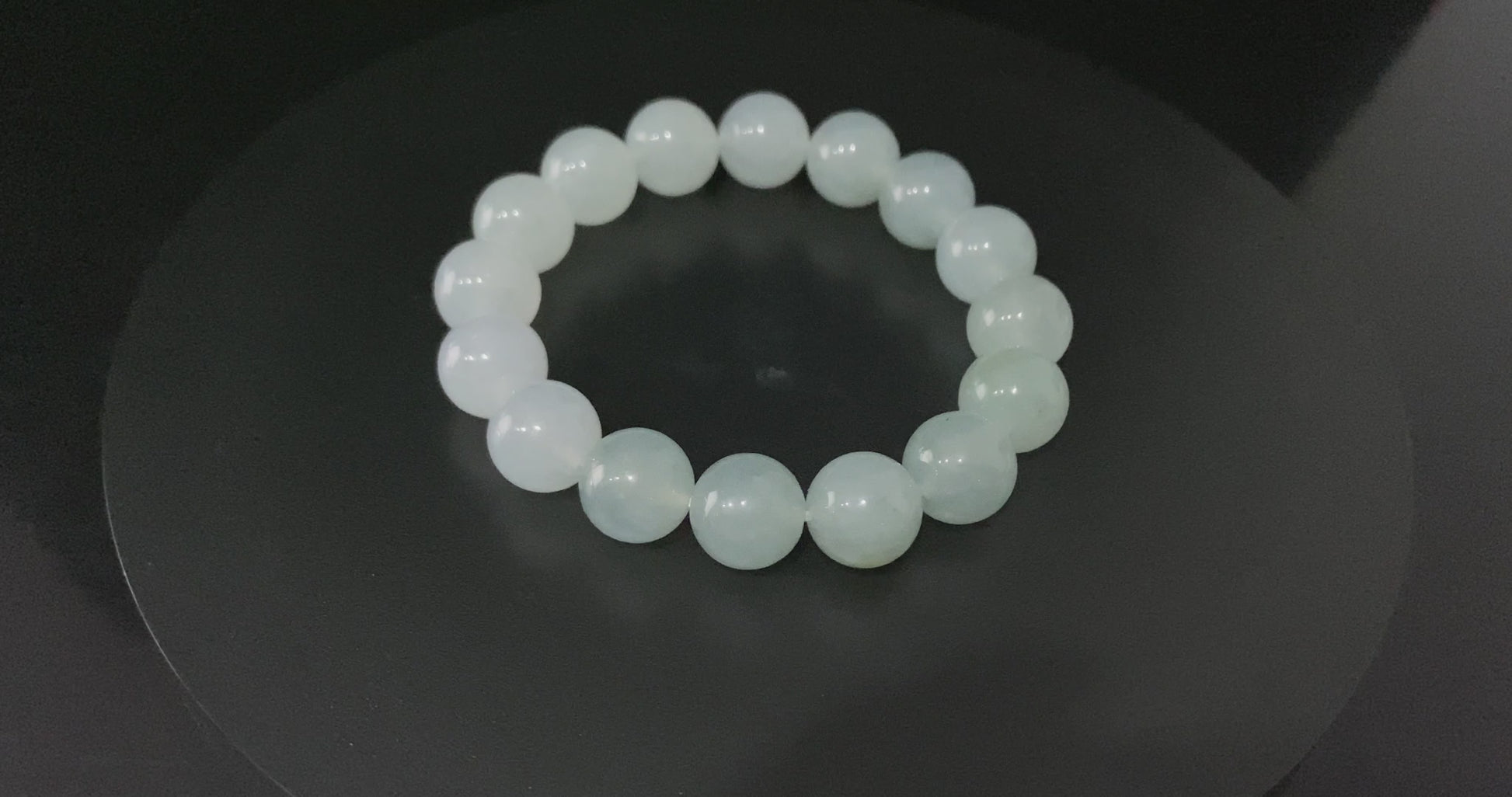 Clear Skies White · Nature Burmese Jadeite Beads Bracelet