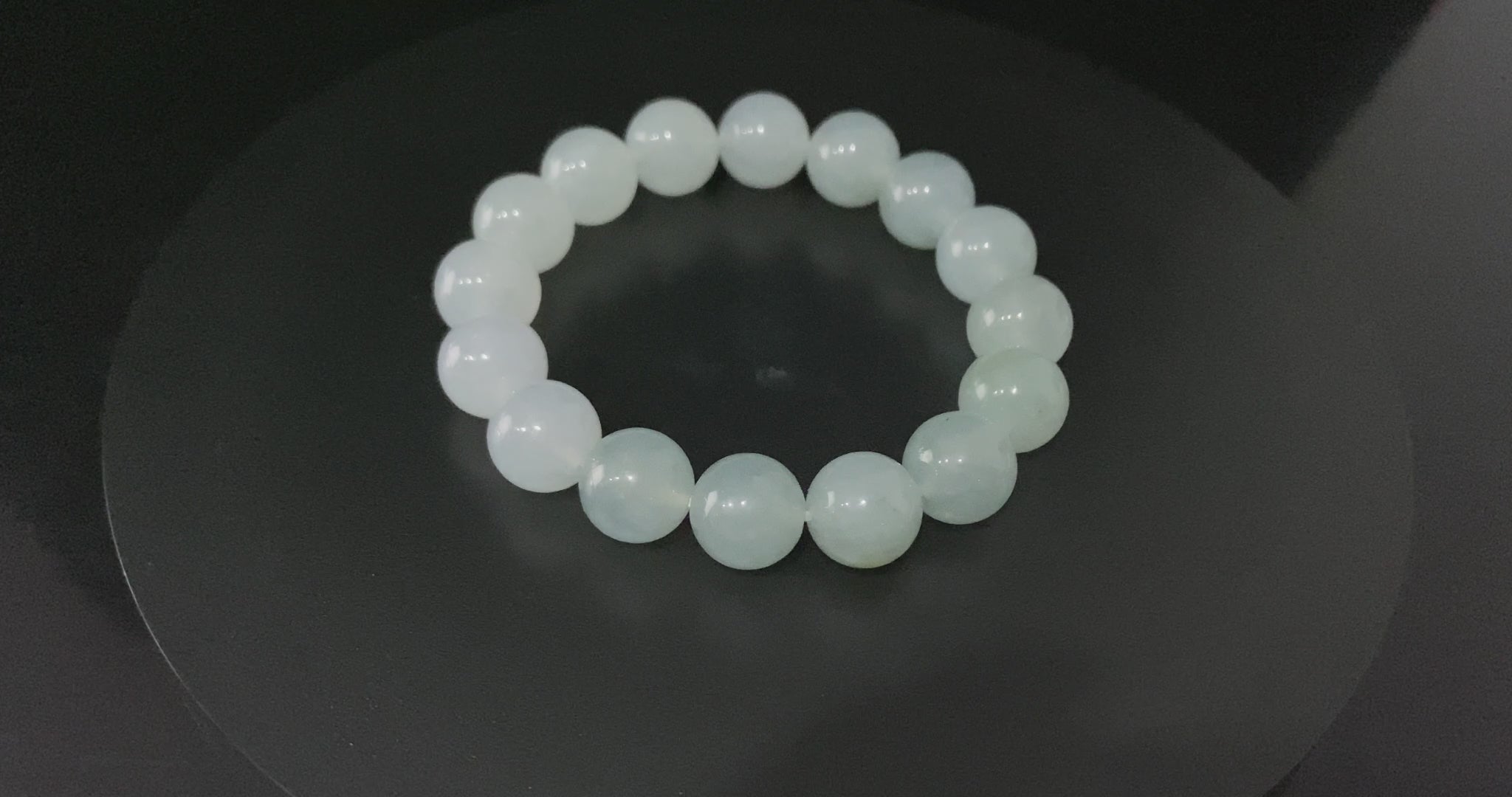 Clear Skies White · Nature Burmese Jadeite Beads Bracelet