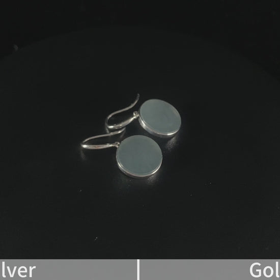 Haze Wuji Disc · Nature Burmese Jadeite Earrings
