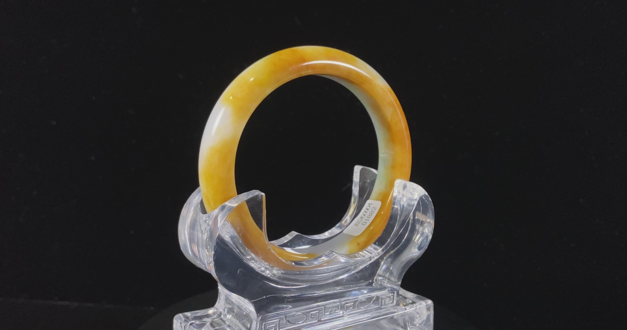 Collector’s Choice 🪄 Warm Golden Nectar · Nature Burmese Jadeite Peace Bangle (59mm)