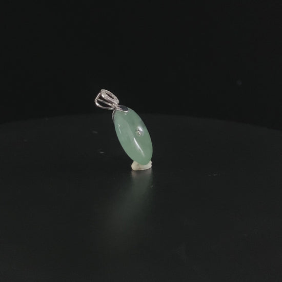 New & Trending 💫 Soft Misty Green Ping An Kou · Nature Burmese Jadeite Pendant