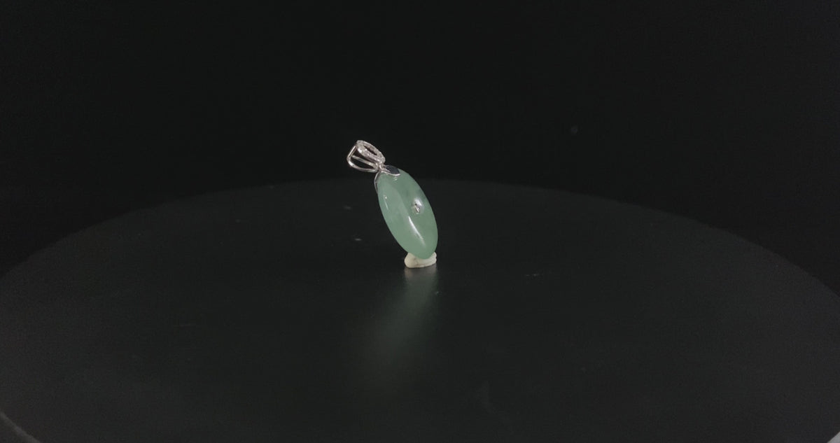 New & Trending 💫 Soft Misty Green Ping An Kou · Nature Burmese Jadeite Pendant