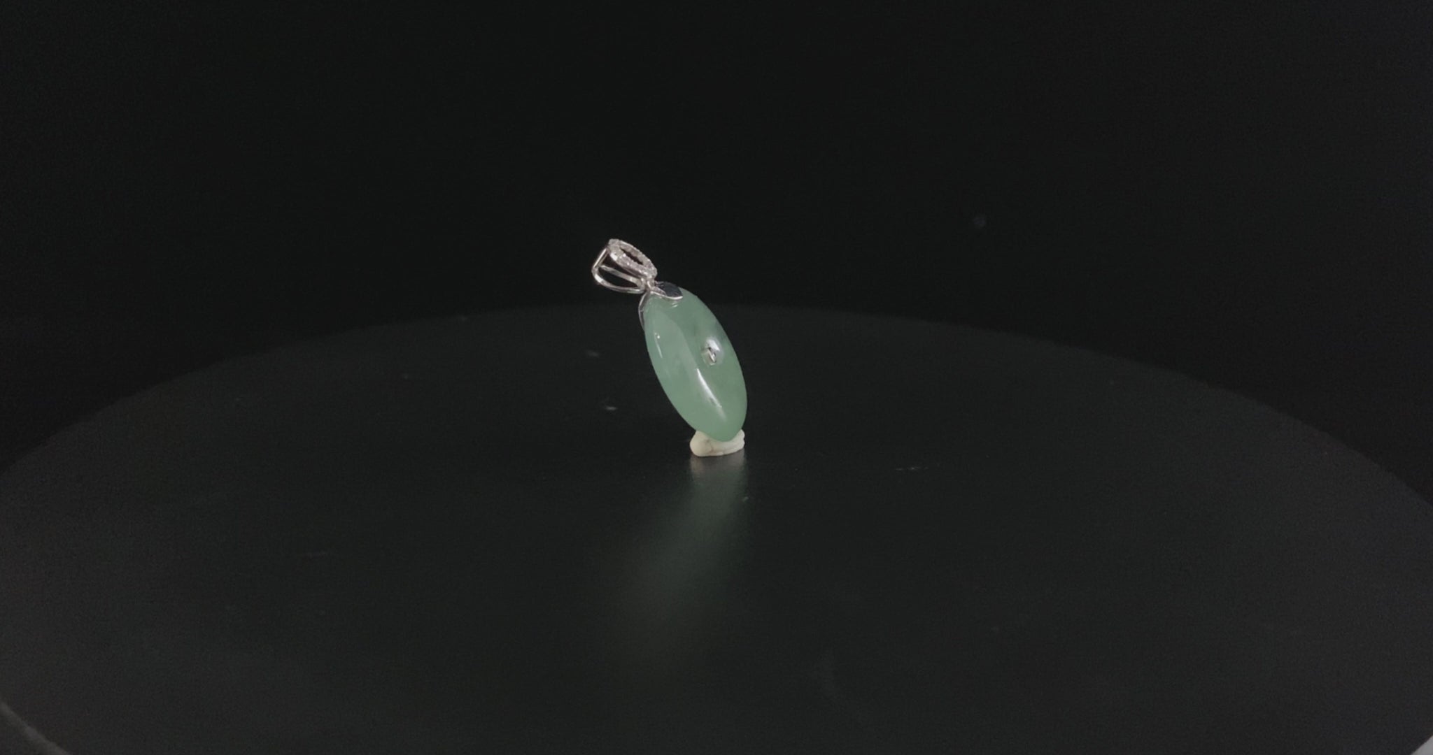 New & Trending 💫 Soft Misty Green Ping An Kou · Nature Burmese Jadeite Pendant