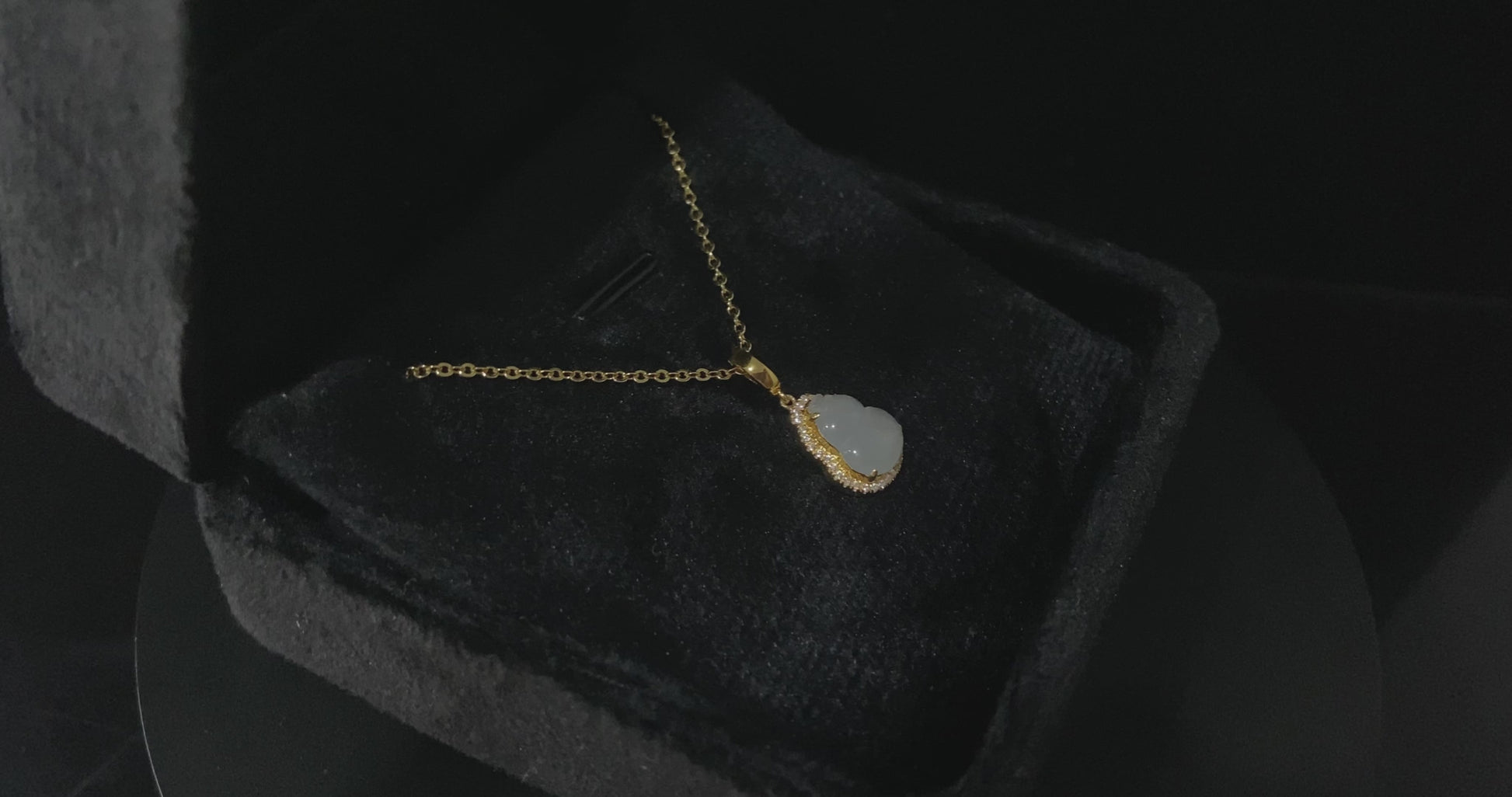 Gleam Of The Frost-Ice Gourd · Nature Jadeite Pendant