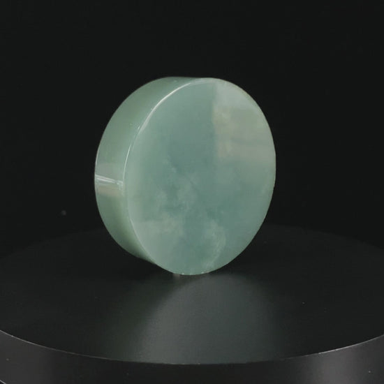 Semi-Finished Jade Blank | Misty Teal Lake Luminescence · Nature Burmese Jadeite Core