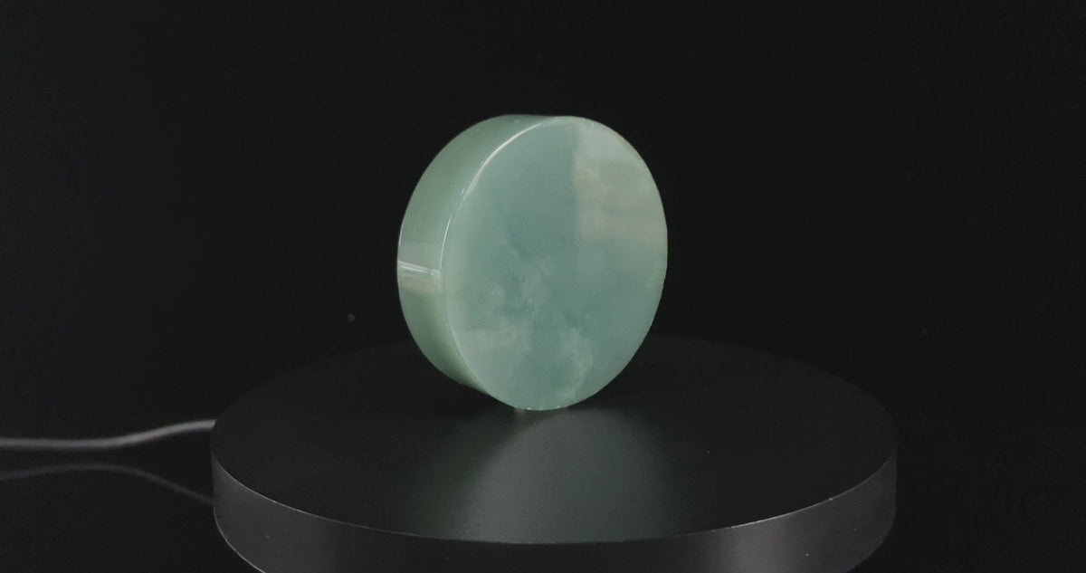 Semi-Finished Jade Blank | Misty Teal Lake Luminescence · Nature Burmese Jadeite Core