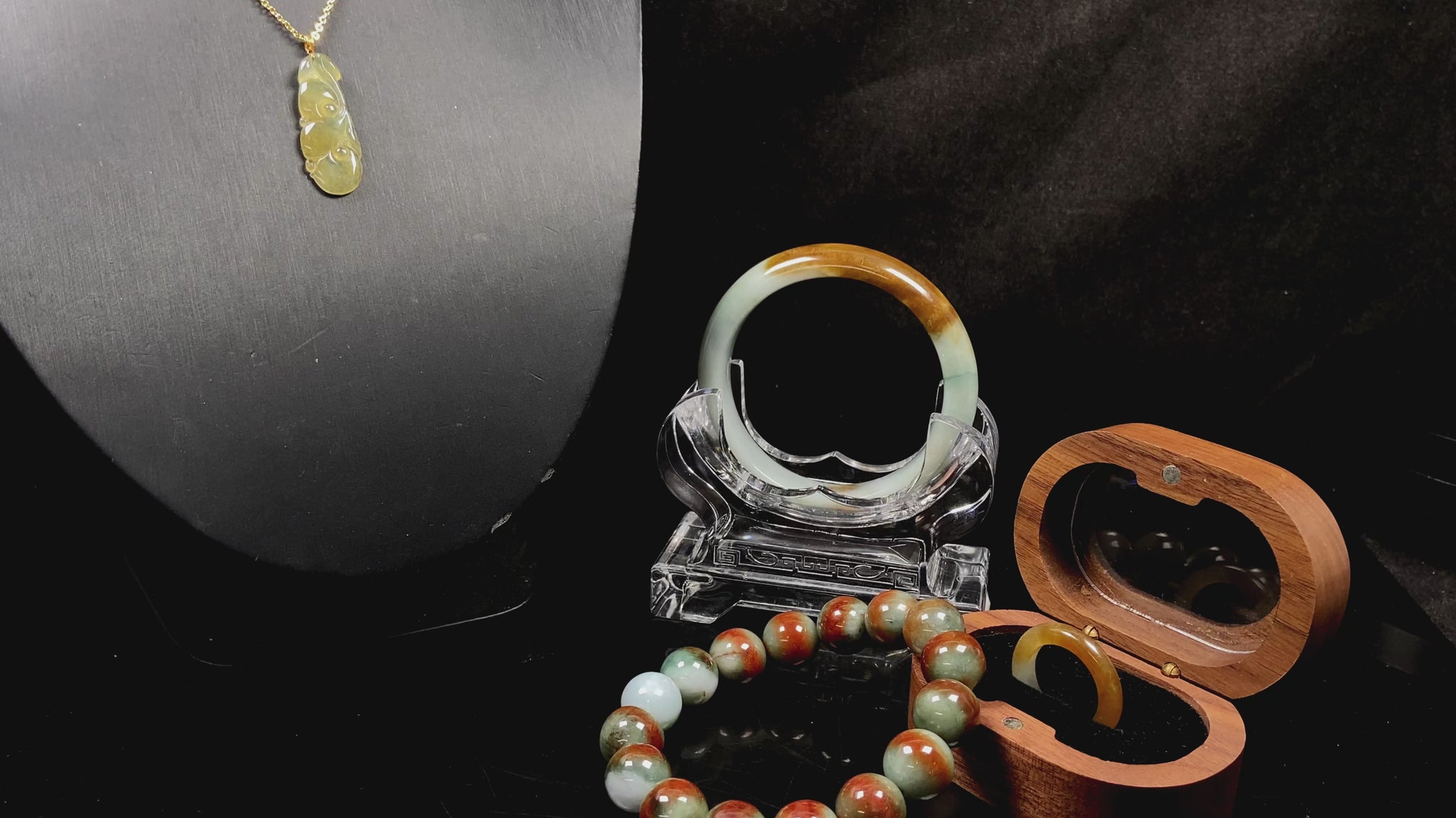 A set of sunset hour hues jadeite.