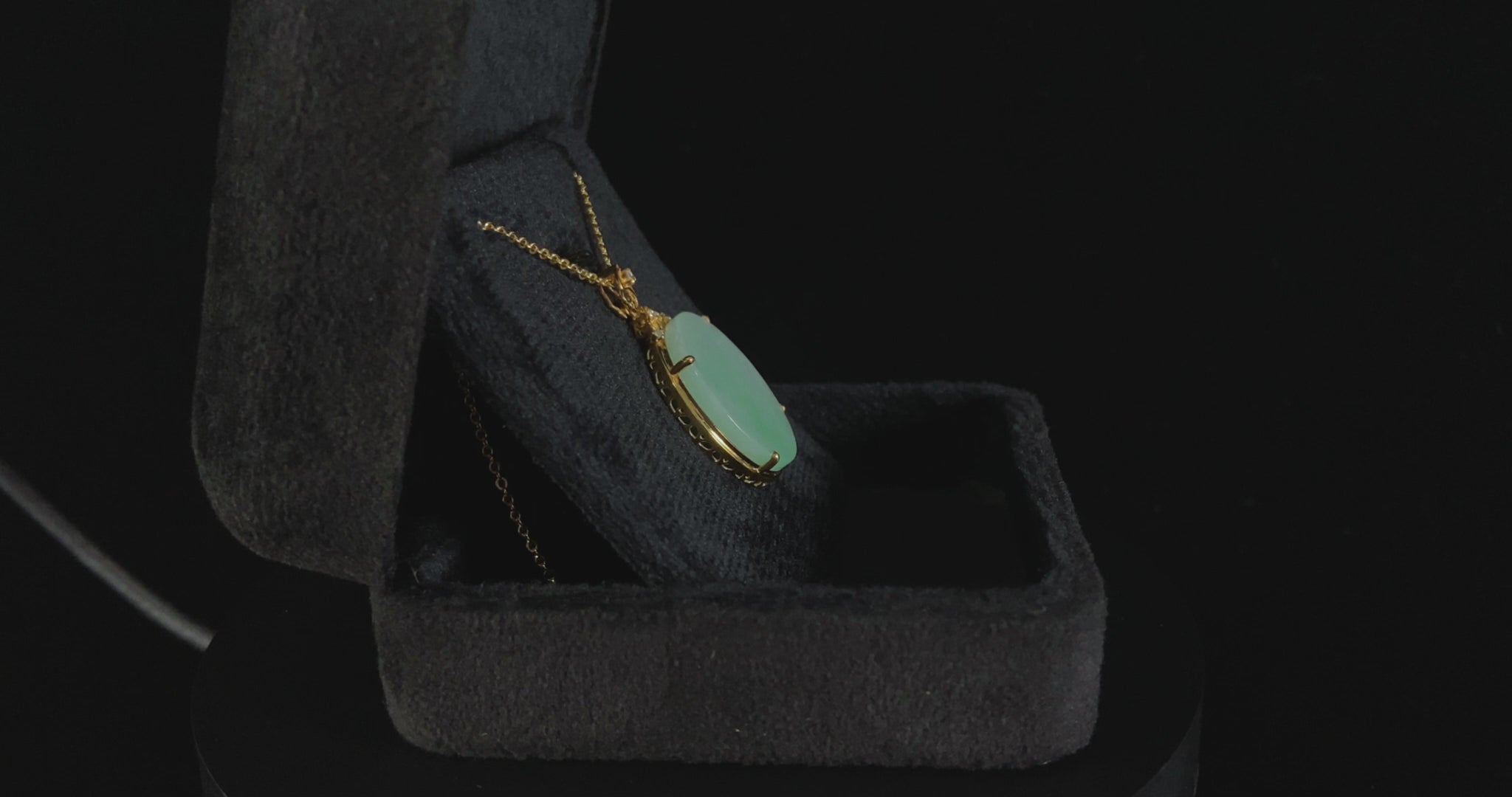 Hazy Dew Green Radiance · Nature Burmese Jadeite Pendant